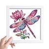5D DIY Partial Special Shaped Drill Diamond Painting Kit Dragonfly Decor With Frame Kit 18x18cm