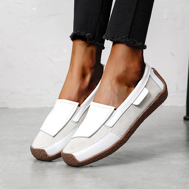 Women's Soft Leather Comfortable Dressy Walking Work Orthotic Shoes