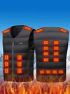 22 Heating Zones Electric Heated Vest USB V Neck Thermal Clothes for Outerwear