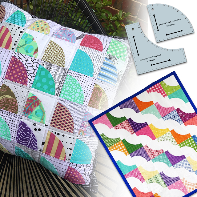 Drunkards Path Quilt Block Template——With Tutorial