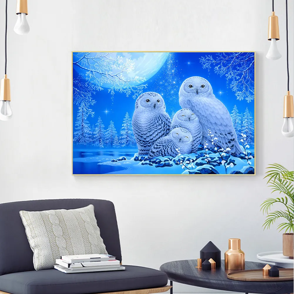 Full Round Diamond Painting 40*30cm - Owl