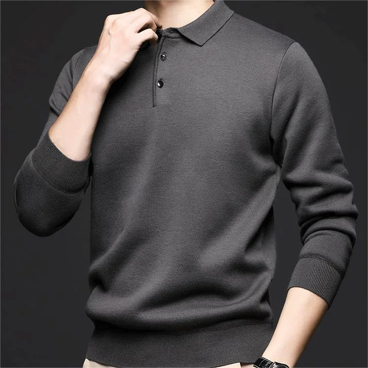 Men's Lightweight & Warm Casual Basic Collared Knit Sweater
