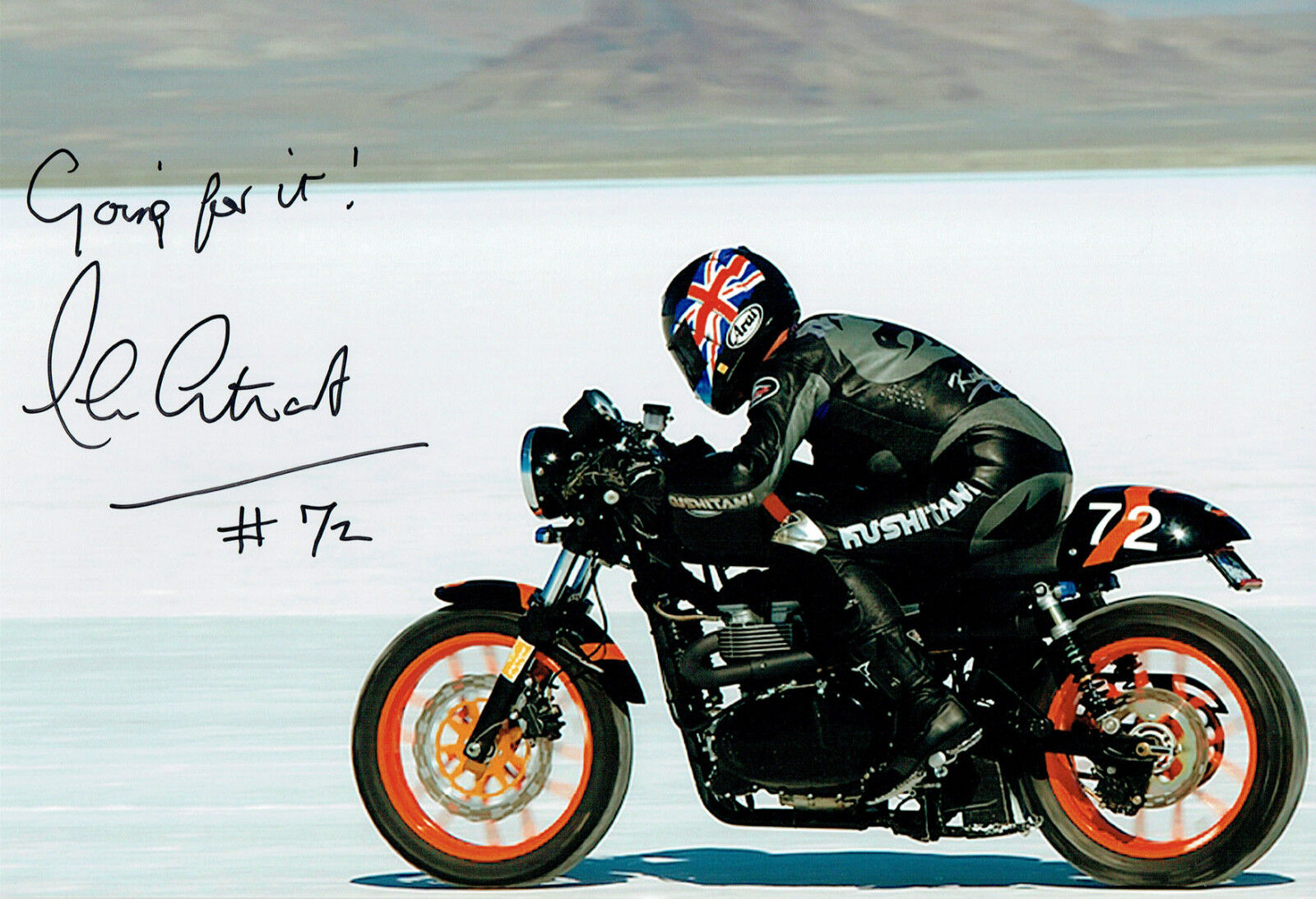 Alan CATHCART SIGNED Autograph 12x8 Photo Poster painting E AFTAL COA Land Speed Record Holder