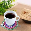 6Pcs/set Diamond Painting Mandala Coaster Cup Cushion with Rack Decor