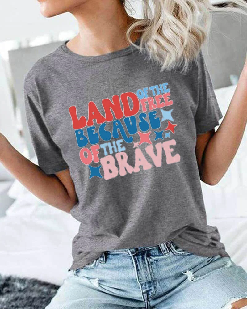 Land Of The Free Because Of The Brave T-shirt