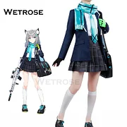[Wetrose] In Stock Shiroko Cosplay Costume Blue Archive Sunaoukami JK Skirt Scarf Man Size Full Set Wig Halloween Xmas