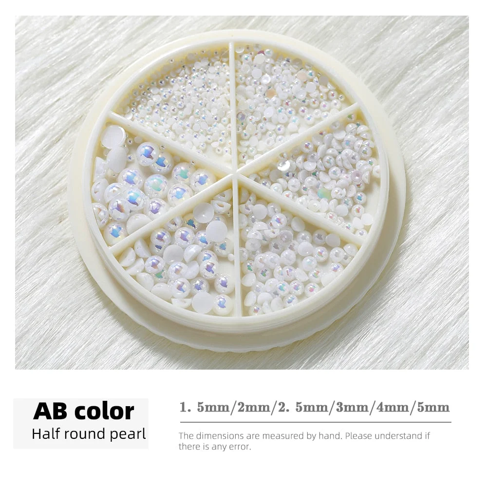 3D New nail decoration, three-dimensional half pearl, pearl,, decoration DIY beauty and nail products, DIY, various sizes