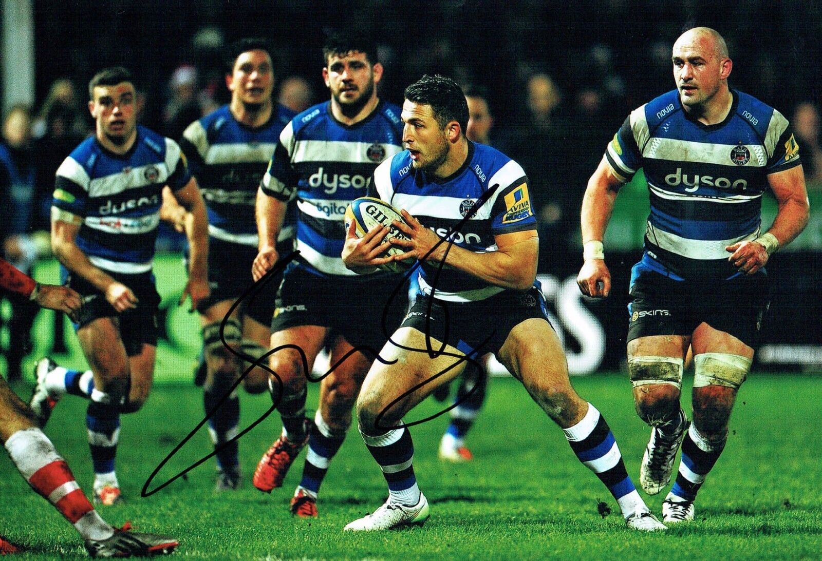 Sam BURGESS Bath Rugby Union Signed Autograph RARE 12x8 Photo Poster painting 2 AFTAL COA