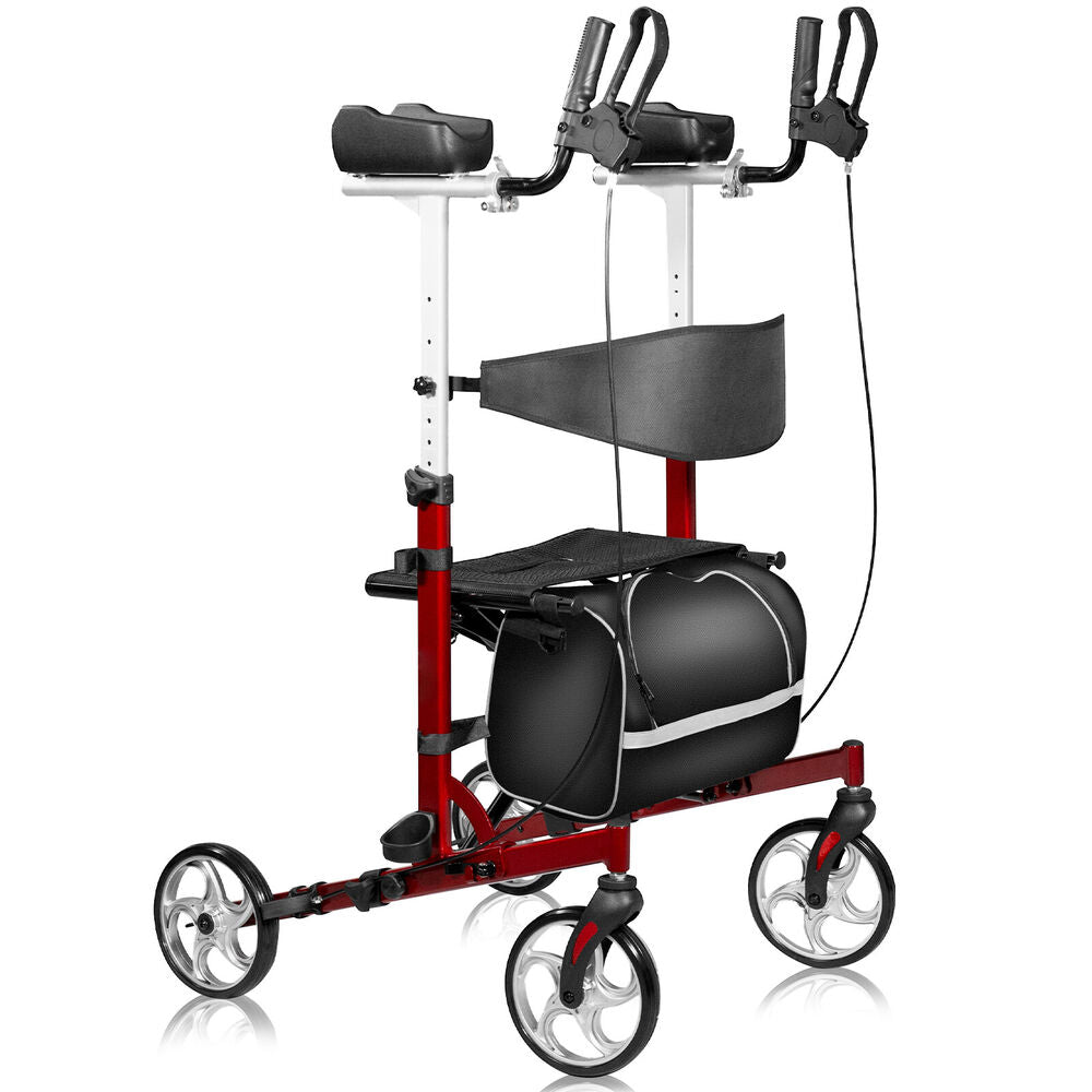 Folding Upright Walker With Seat Folding Rolling Up Walker
