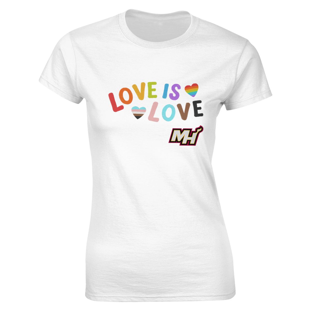 Miami Heat Love Pride Women's Crewneck T-Shirt