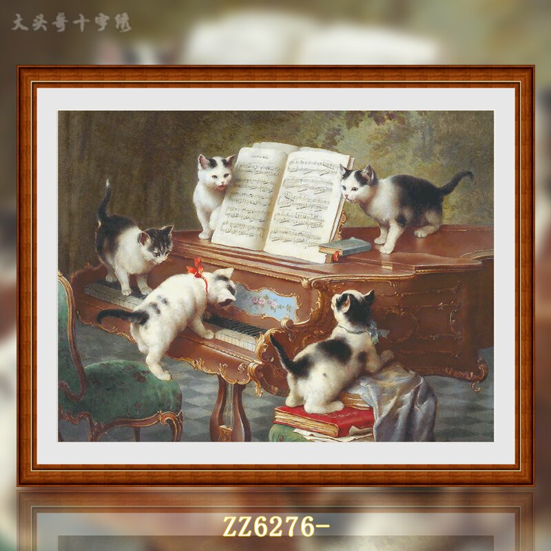 [ZZ6582-Karl Reichter, Kitten Recital]  Painting Fairy Cross Stitch