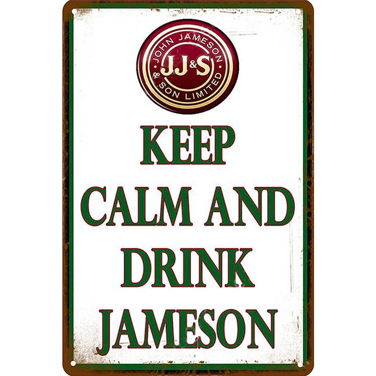 Bière Jameson - enseignes en étain vintage / enseignes en bois - 7.9x11.8in & 11.8x15.7in