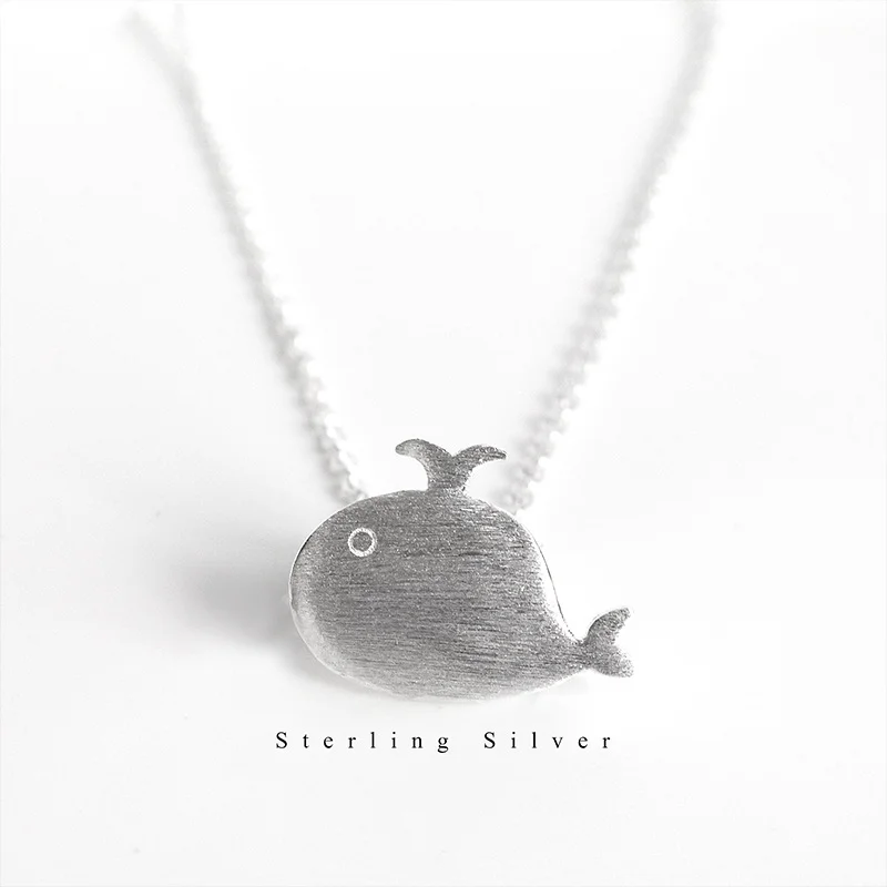 BTS whale necklace 925 silver