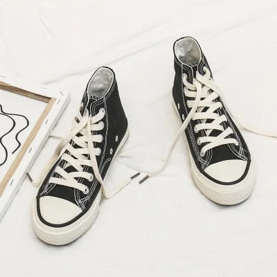 Women Canvas Shoes Women Fashion Summer Casual Sneakers Student Casual Shoes High Top Woman Vulcanize Shoes 2020 Spring Autumn
