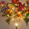 2 Pack Solar Butterfly Stake Light LED Garden Light Auto On/Off for Yard Pathway