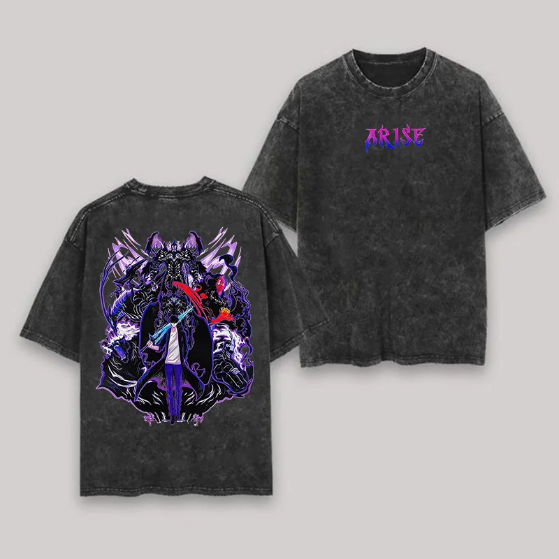 Solo Leveling Arise Printed Unisex Washed T-Shirt