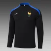 2024/2025 France Half-Pull Training Suit Black Football Jersey Set