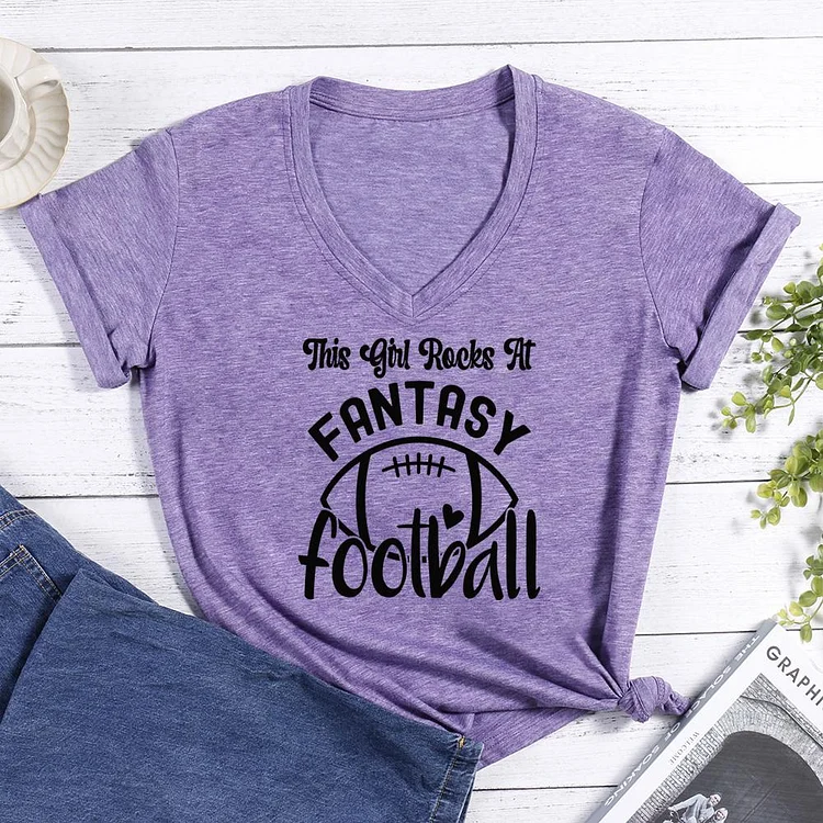 football V-neck T Shirt-Annaletters