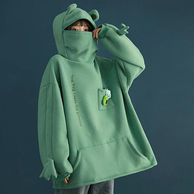 Frog Head Hooded Sweatshirt