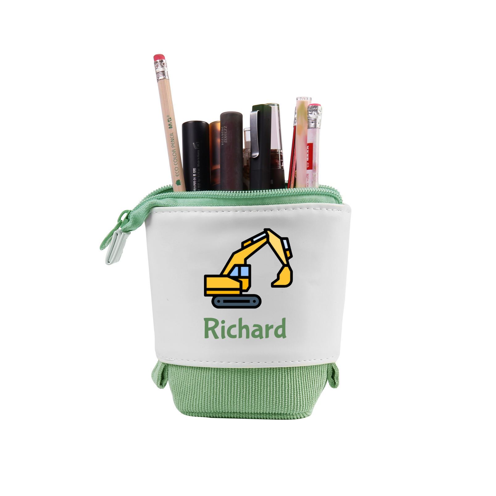 Personalised Pencil Case Custom Name & Vehicle Pattern Pen Pouch Back To School Gift for Sons Daughters-Jessemade AU