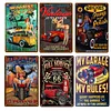 6PCS Pin Up Girls - Metal Tin Signs Set(8*12Inch/12*16Inch) - Garage&Transport