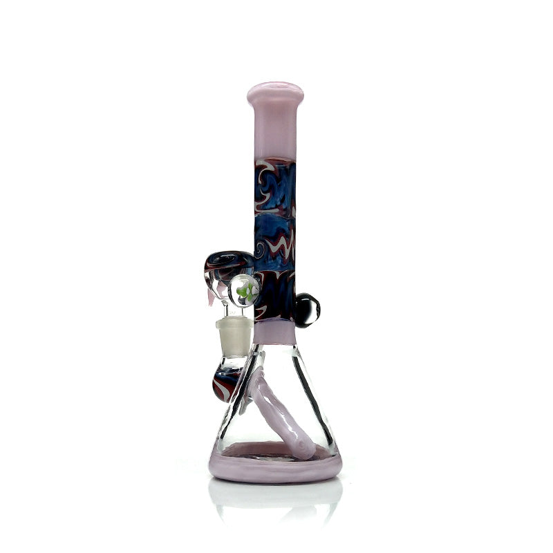 Beautiful Dab Rig Glass Smoking Water Pipe with Color Bowl