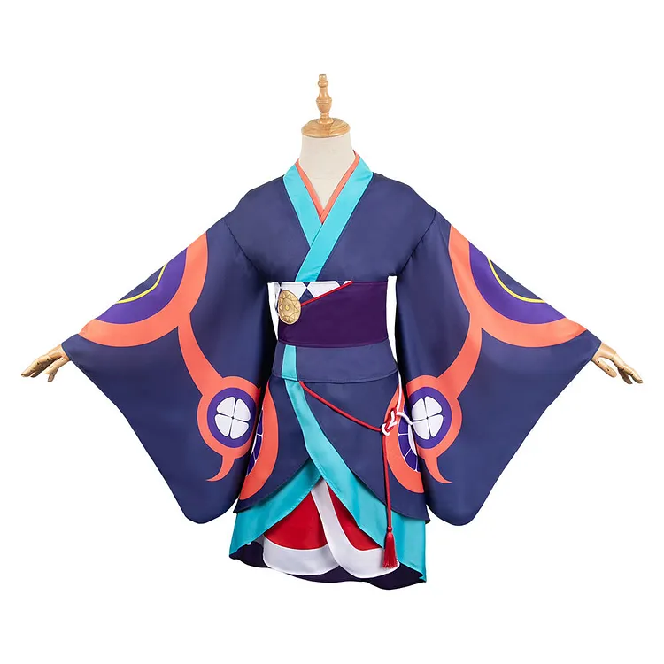 Mononoke: Karakasa (2024) Kusuriuri Blue Kimono Outfits Cosplay Costume Halloween Carnival Suit