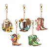 5pcs DIY Boots Diamond Painting Double-Sided Keychains