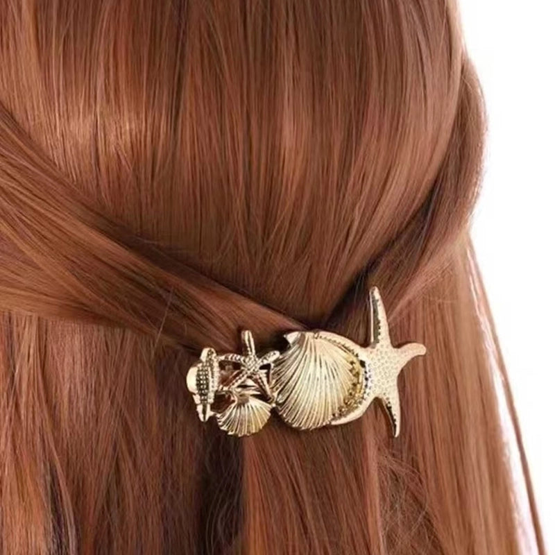 Women’s Minimalist Classic Style Solid Color Alloy Plating Hair Claws