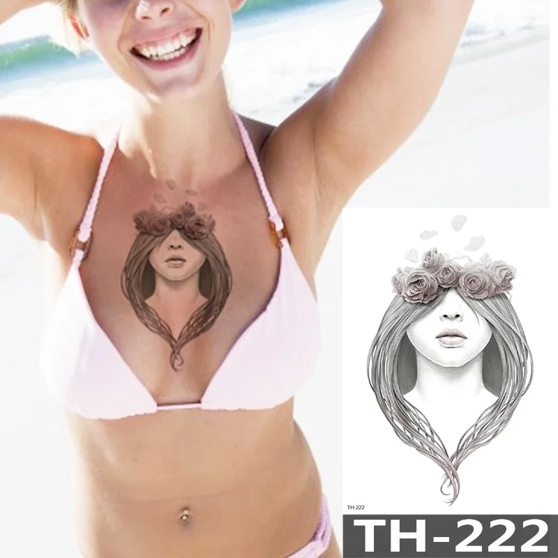 Waterproof Temporary Tattoo Sticker Sketch wolf heads pattern animals Water Transfer body art flash fake tatoo