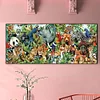 (US Local)Frameless DIY Hand Painted on Canvas Animal Family Paint By Numbers Kits80x40cm