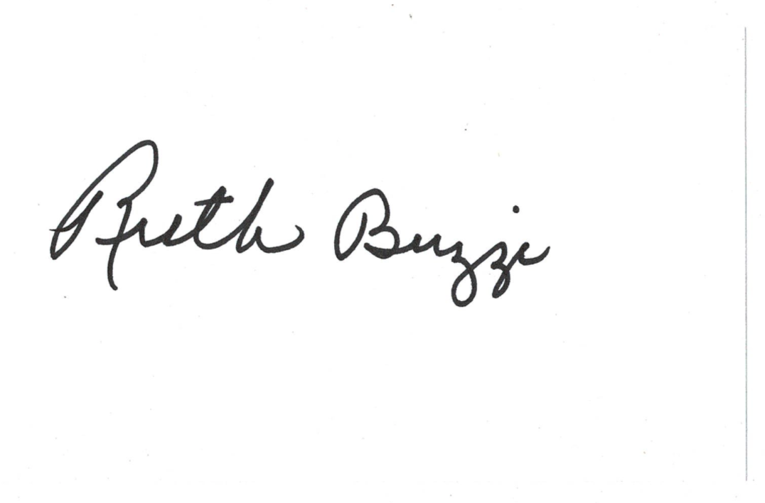 Ruth Buzzi signed autographed index card! RARE! AMCo Authenticated! 11752