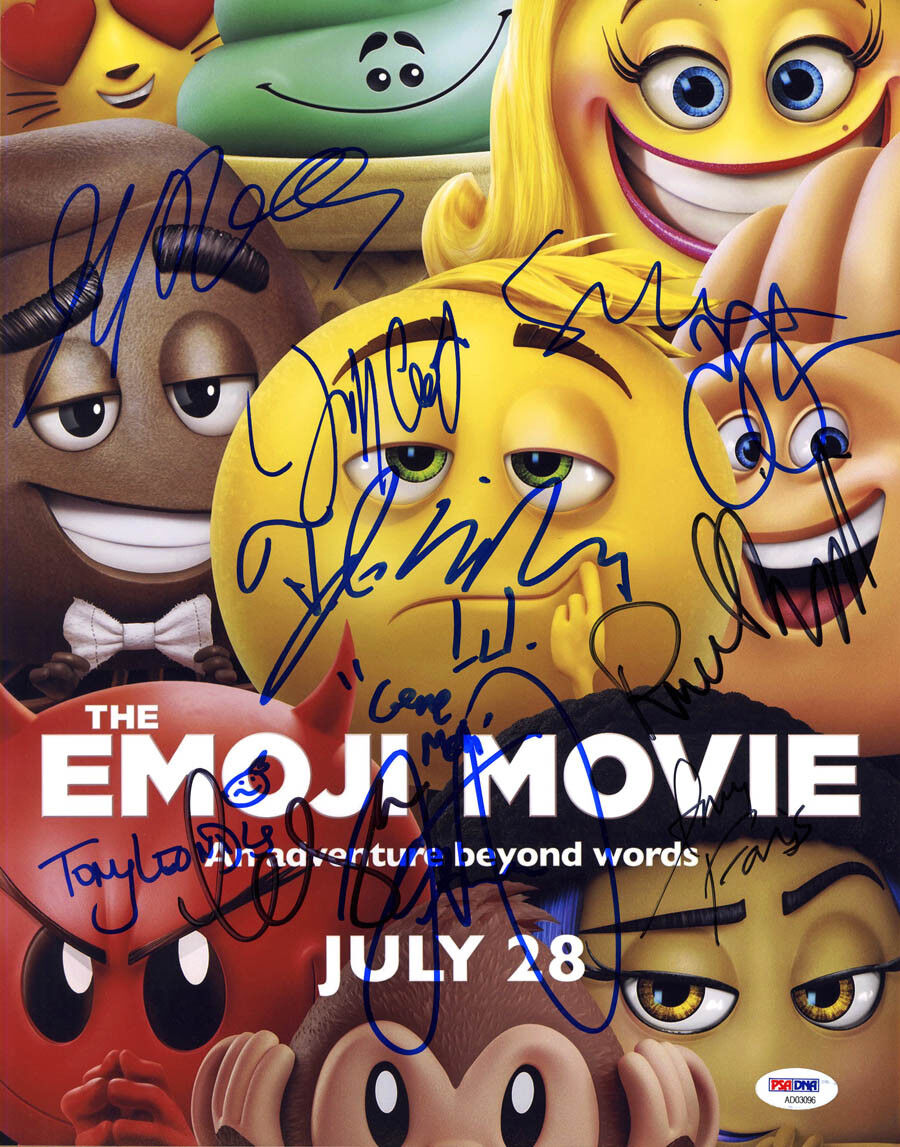 The Emoji Movie CAST SIGNED 11x14 Photo Poster painting +10 FULL LETTER PSA/DNA AUTOGRAPHED