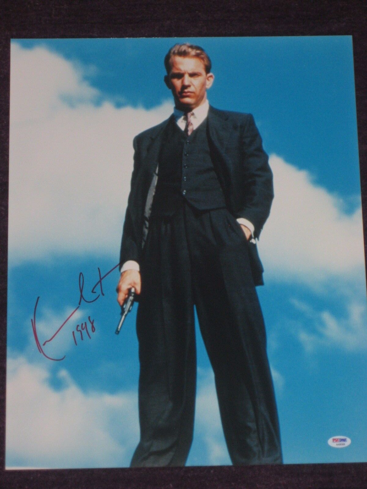 KEVIN COSTNER Signed THE UNTOUCHABLES 16 x 20 Photo Poster painting with PSA COA