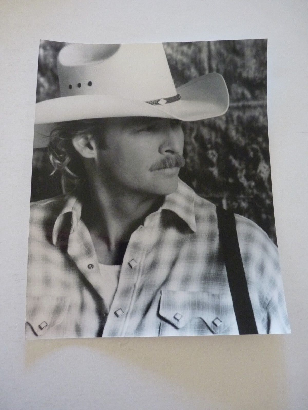 Alan Jackson Country Music 8x10 B&W Promo Photo Poster painting