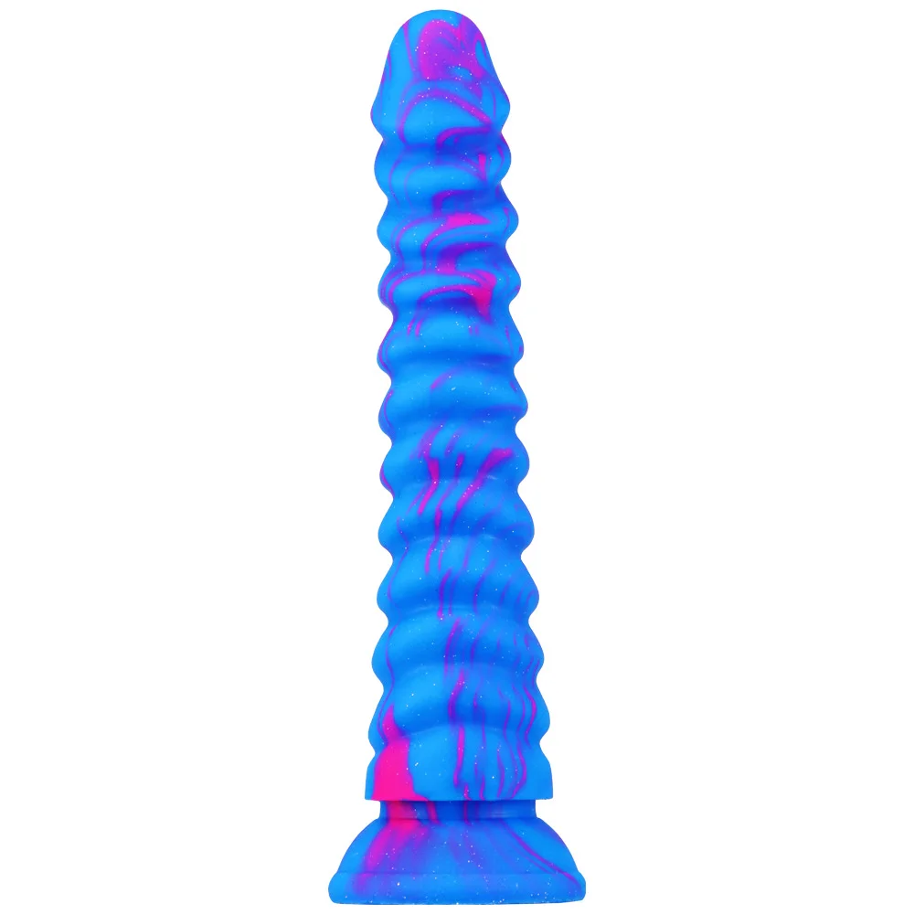 8.5 Inch Dragon Scale Silicone Dildo - Rose Toy