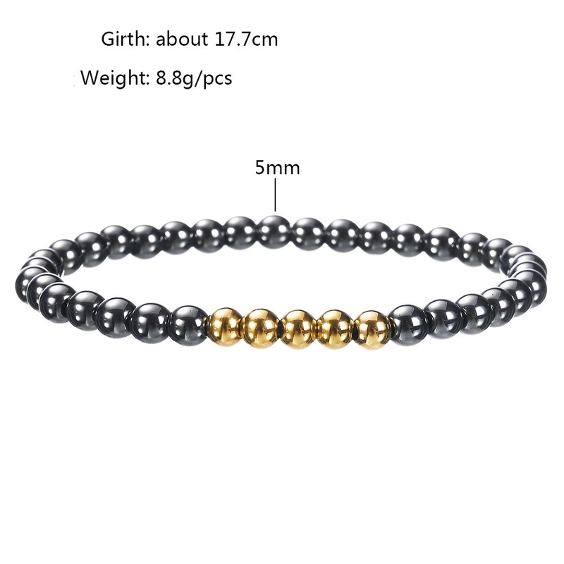 Hip-Hop Geometric Obsidian Beaded Men’s Bracelets