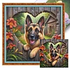 Love Puppy-11CT Stamped Cross Stitch 40*40cm/15.75*15.75in