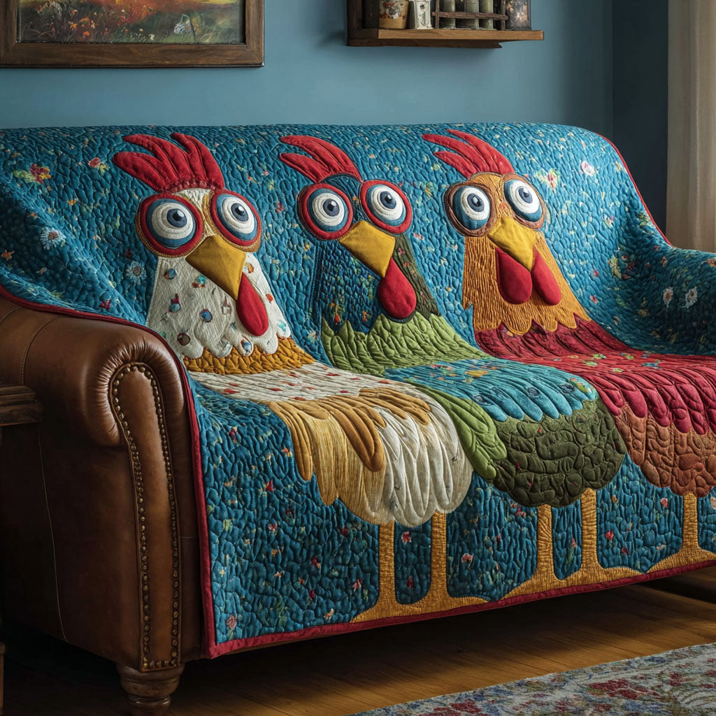Chicken Valley Quilted Sofa Cover NCU0DK11664 everthome