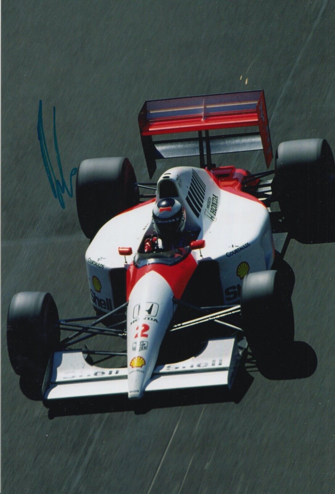 Gerhard Berger Hand Signed 12x8 Photo Poster painting F1 Autograph Honda Marlboro McLaren