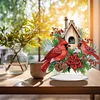 Diamond Painting Acrylic Cardinal  Desktop Decorations Ornaments for Adults Beginner