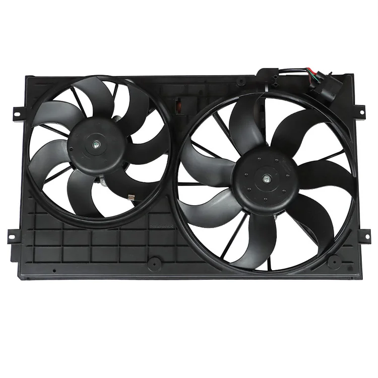 Car Radiator Cooling Fan Assembly Replacement for 2005-2013 Jetta 2010-2013 Golf 2012-2013 Passat 1K0959455ET VW3120100