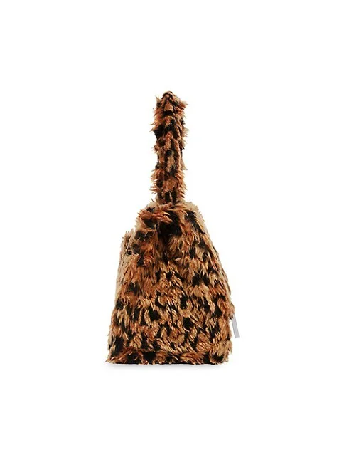 Balenciaga Hourglass Small Handbag With Strap With Leopard Print