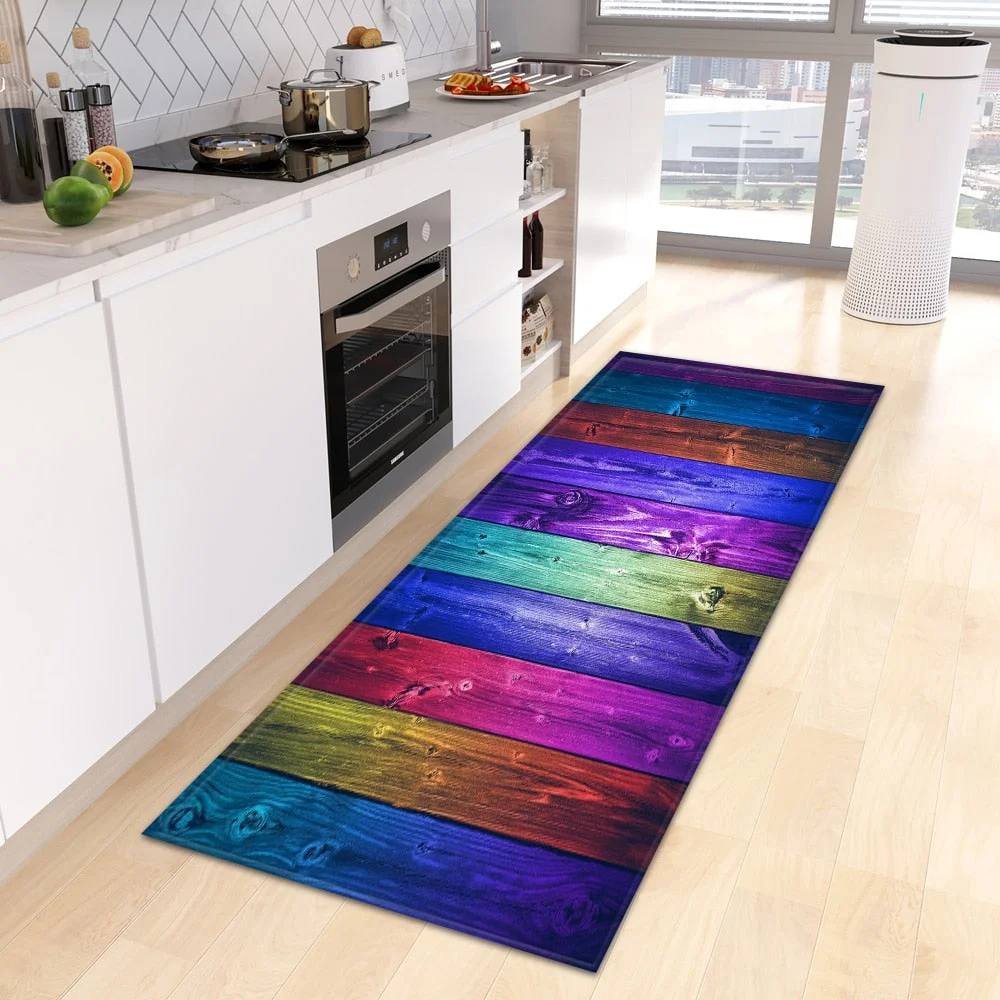 Modern Kitchen Mat Hallway Entrance Doormat Home Bedroom Bedside Living Room Children Decoration Carpet Bath Anti-Slip Floor Rug
