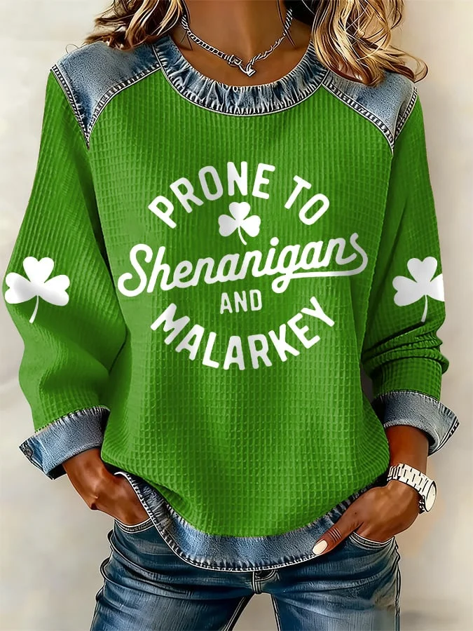 Women's Casual Print Long-Sleeve Sweatshirt 