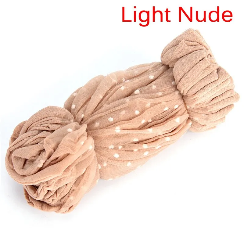 10 Pair Breathable Summer Sexy Skin Socks Pure Color Dots Women Girls Nylon Socks Elastic Ultra-thin Transparent Short Socks