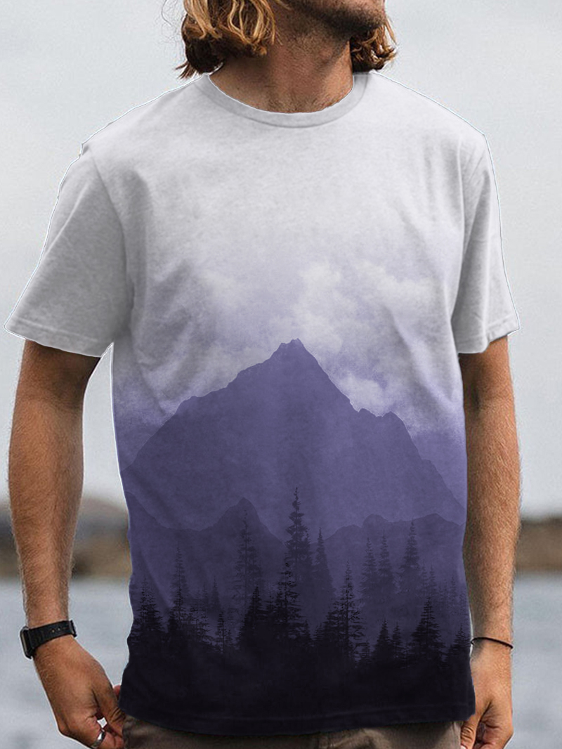 Nature View Printed Men's T-Shirt