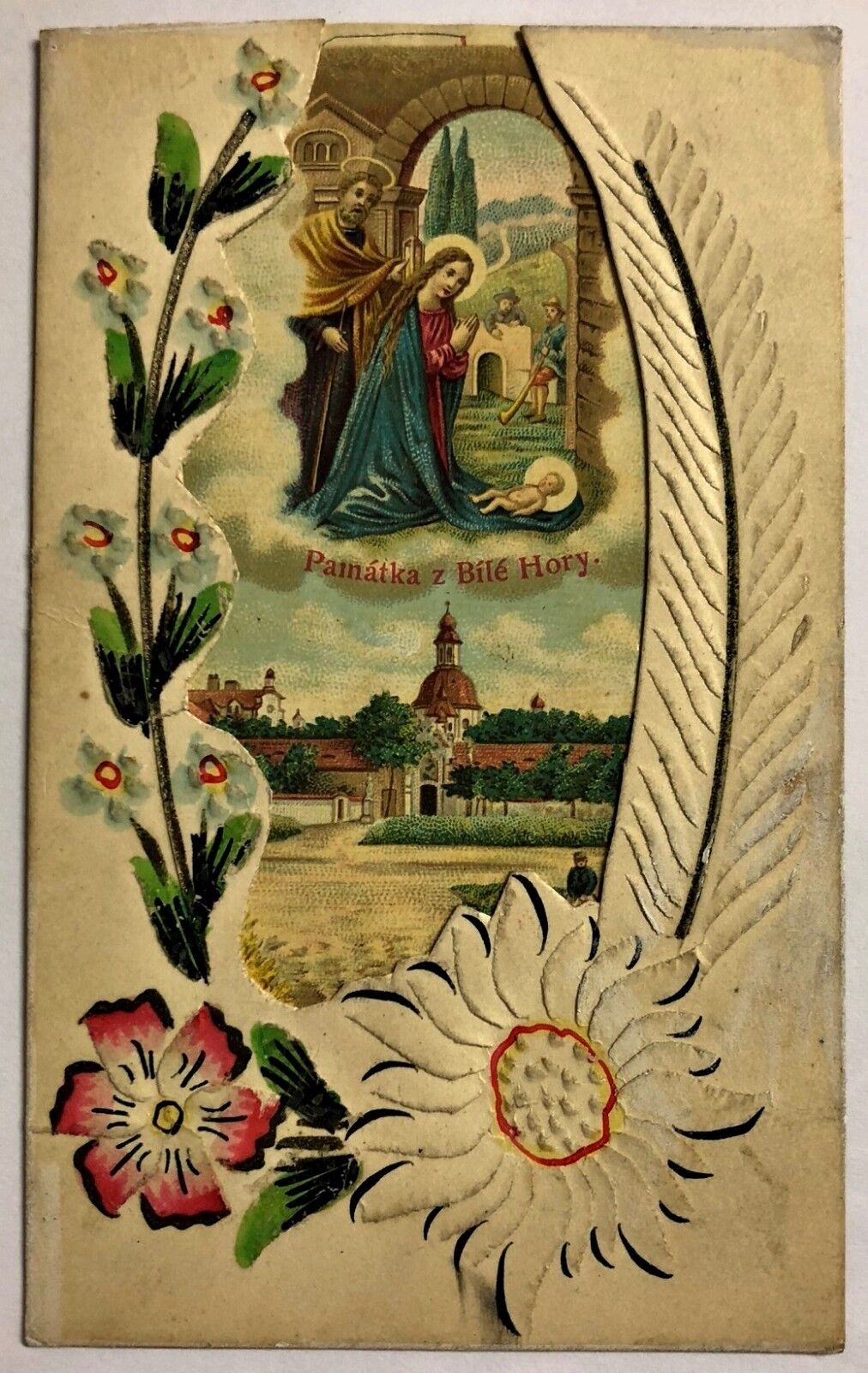 Mary At White Mountain Prague Pilgrimage Holy Icon Devotional Picture Bohemia (