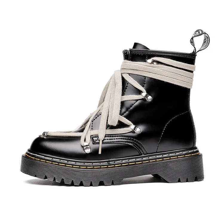 Women's & Men's Joint Martin Six-pointed Star Genuine Strap Boots