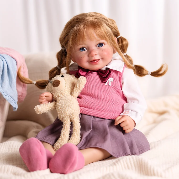 Babeside Smiling Reborn Baby Doreen 20''  Toddler Freckled Girl Building Lovely Memories